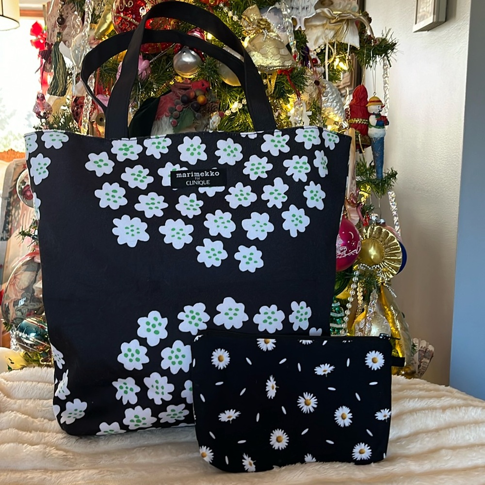 Marimekko for Clinique EUC Floral Tote with pouch